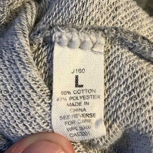 Heathered Grey‎ Reflex White Star Hoodie Size Large - Picture 6 of 6